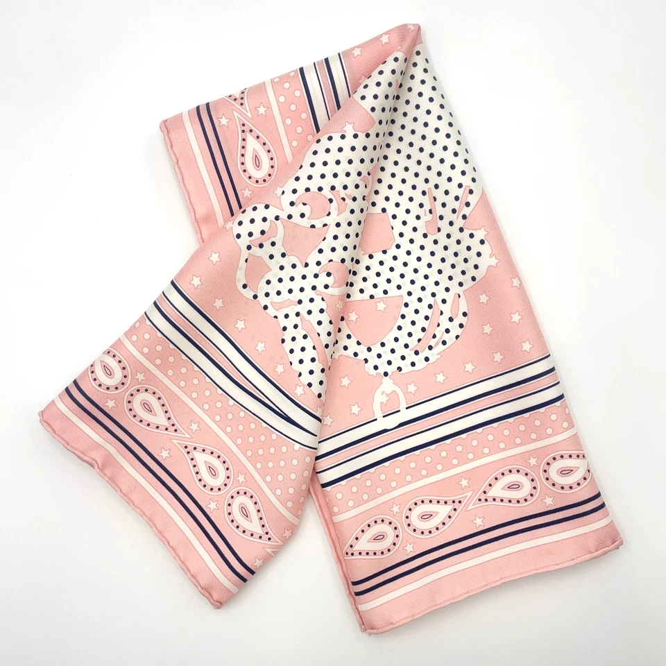 Hermès Carré 55 Brides de Gala Scarf in Pink x Multicolor Silk