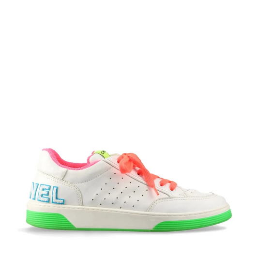 Chanel Coco Mark Leather Sneakers 43 Men's Multicolor
