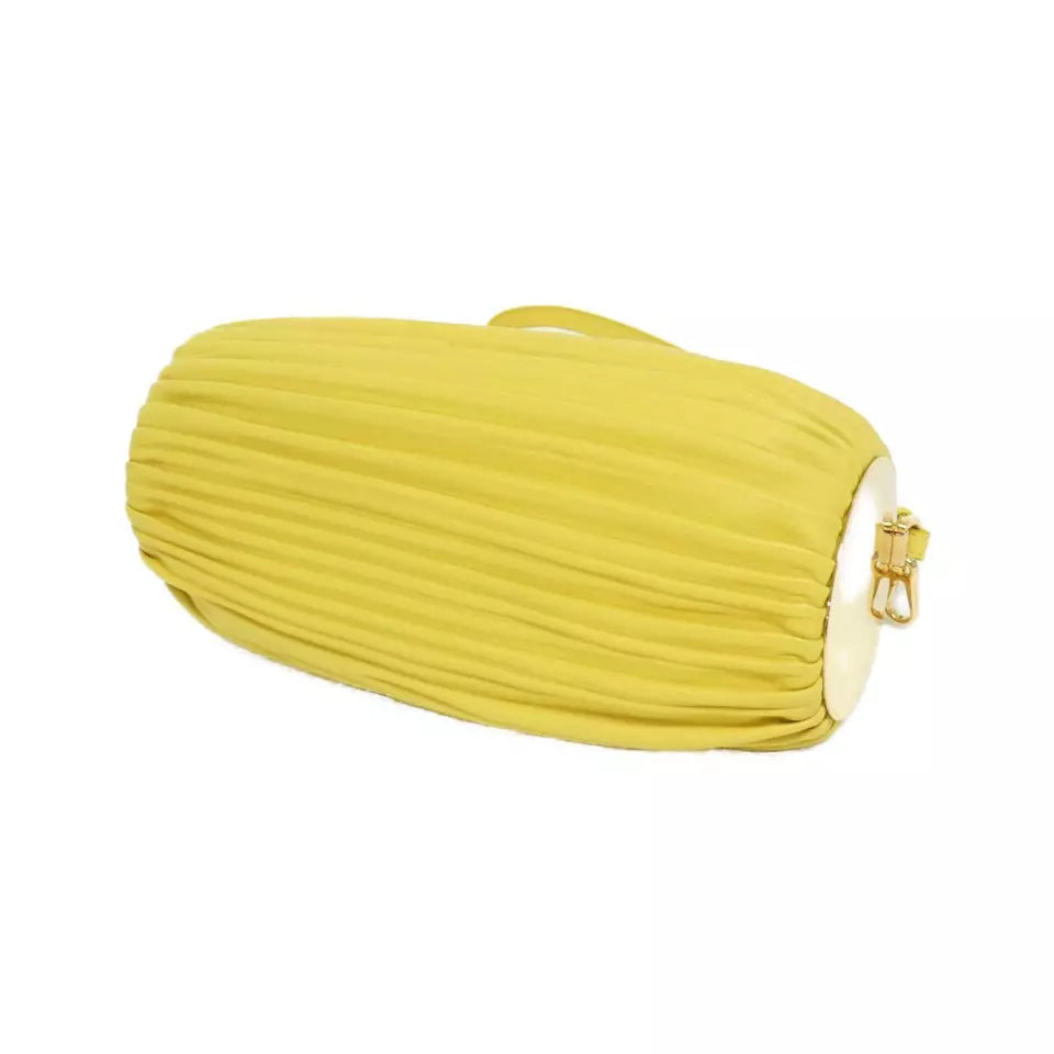 Authentic LOEWE Bracelet Pouch Shoulder Bag in Yellow Gold