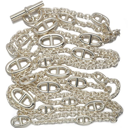 Hermès Chaine d'Ancre Farandole Necklace in 925 Sterling Silver
