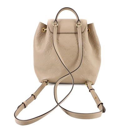 Louis Vuitton Montsouris PM Backpack in Monogram Empreinte Leather (Tourterelle)