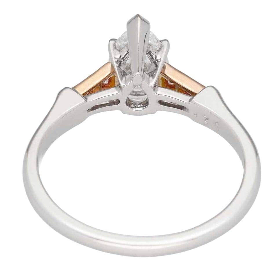 Harry Winston Pear-Shaped Diamond and Pink Diamond Tryst Ring