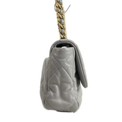 CHANEL CHANEL19 Gray Lambskin Shoulder Bag