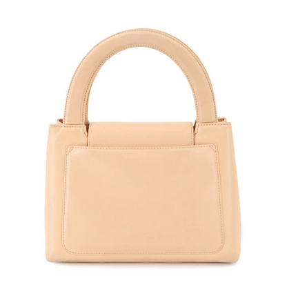 Chanel Vintage Handbag in Beige Leather