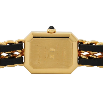 CHANEL Premiere Gold Plated Leather Black Dial