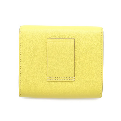 HERMES Constance Compact Evercolor Lime Wallet