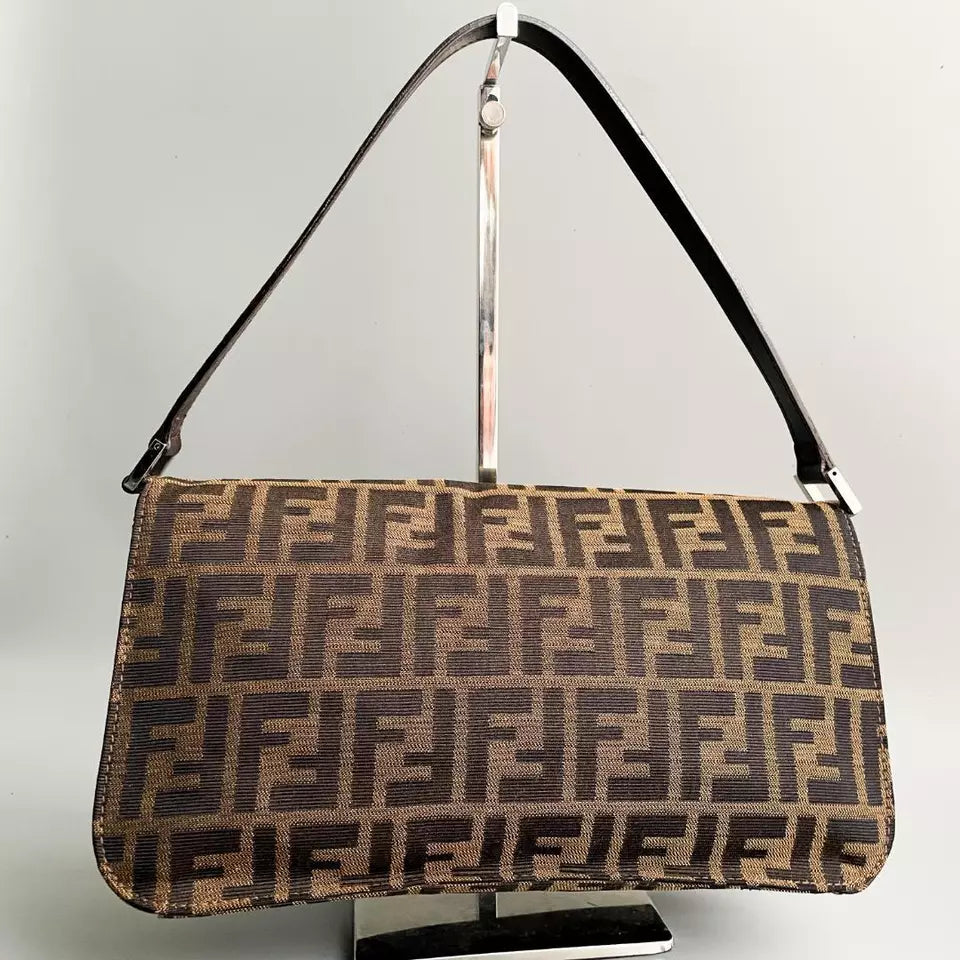 FENDI Mamma Baguette Shoulder Zucca HandBag