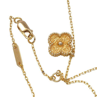 Auth Van Cleef & Arpels Sweet Alhambra 18K/750 Rose Gold Necklace