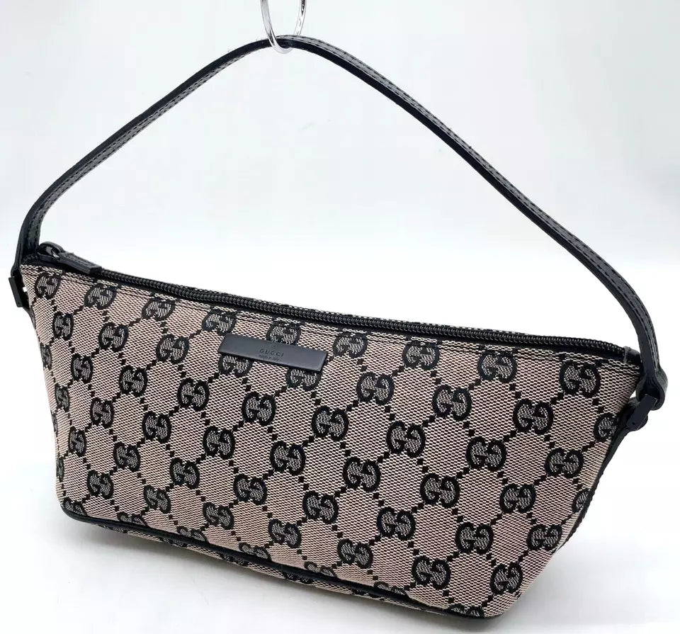 GUCCI Cosmetics Accessory Pouch In Navy GG Canvas