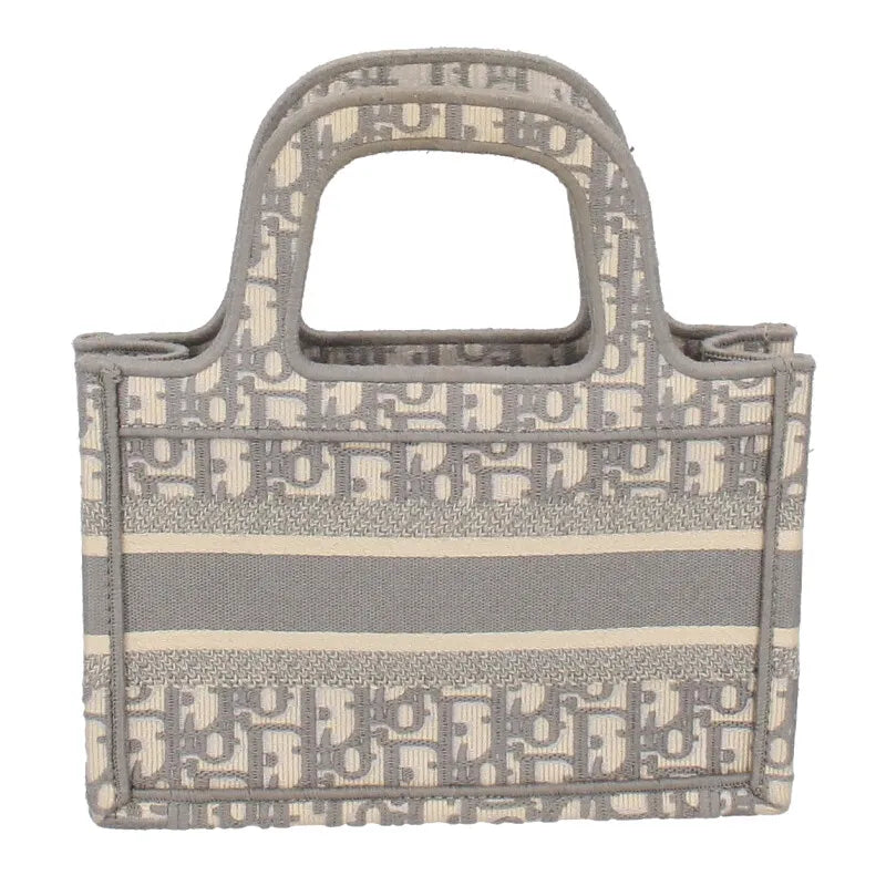 Dior oblique book tote mini canvas Women Handbag gray