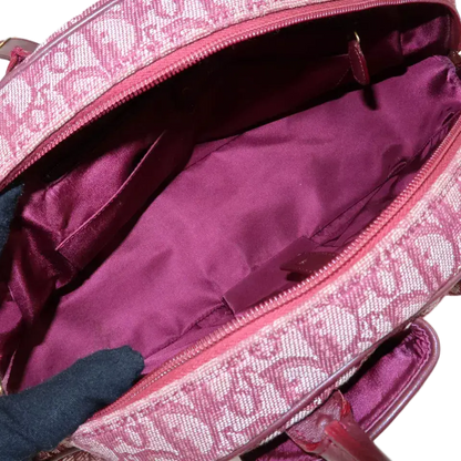 Christian Dior Trotter Canvas Leather Boston Bag