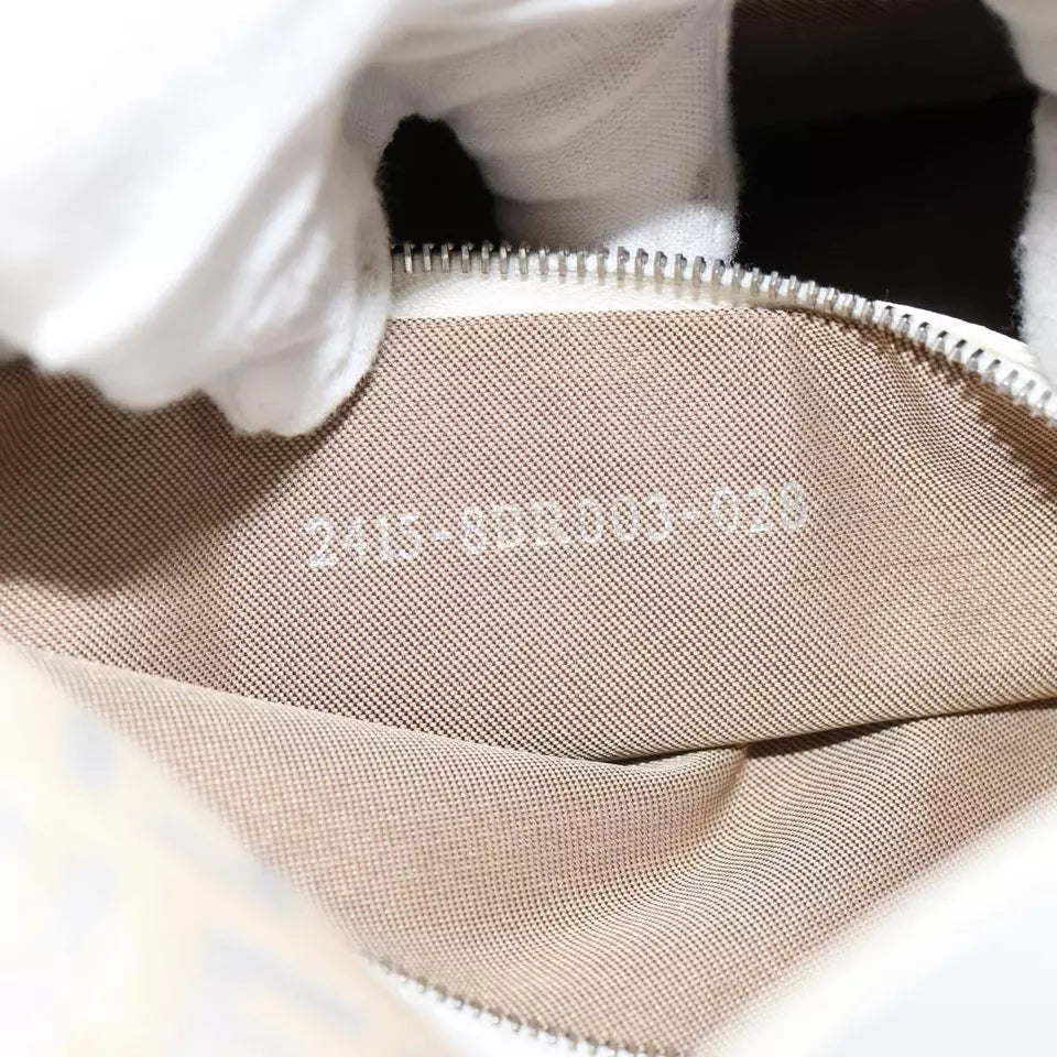 FENDI Zucchino Canvas Mamma Baguette Shoulder Bag