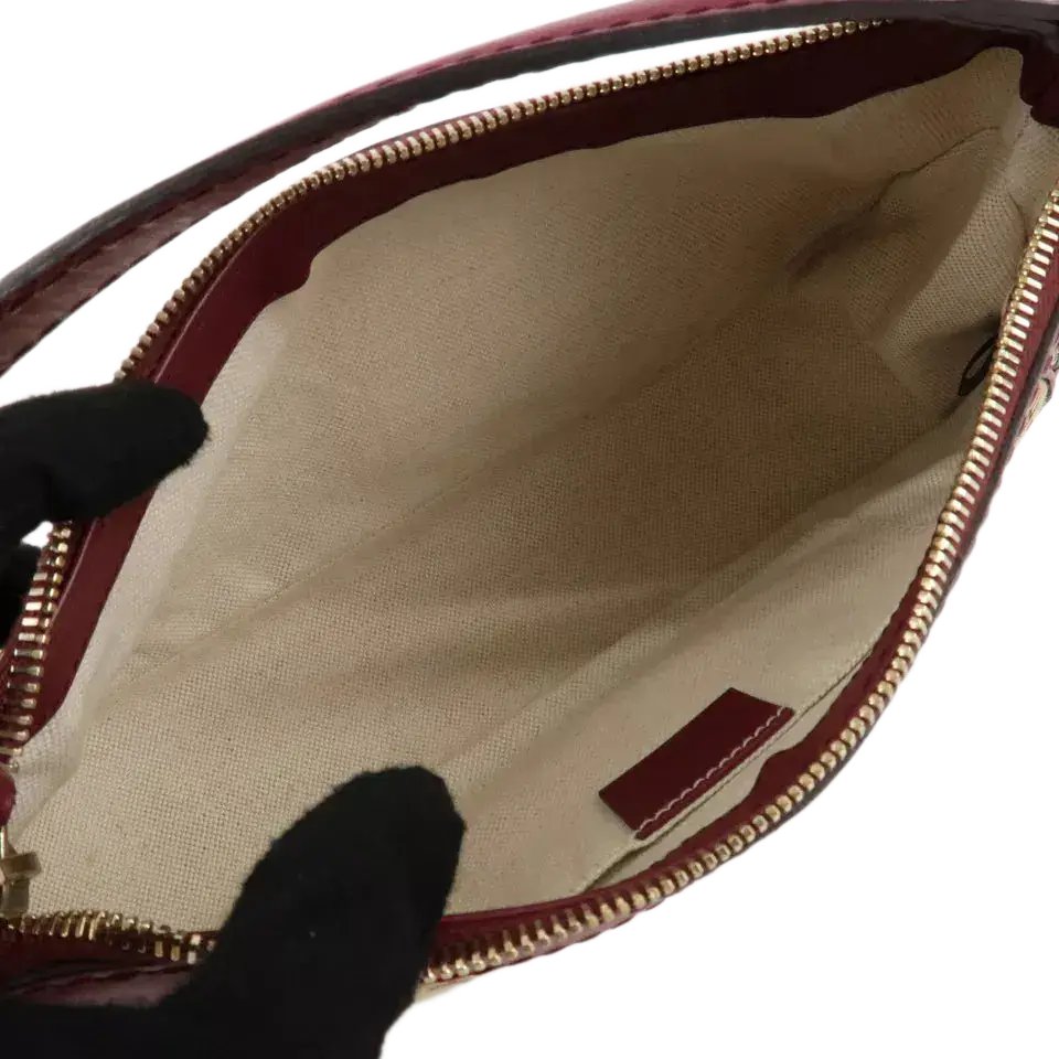 GUCCI Mayfair GG Canvas Leather Shoulder Bag