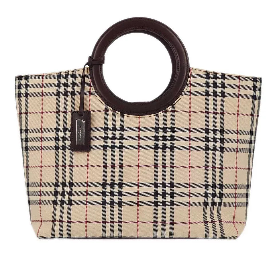 Burberry Check Tote Handbag