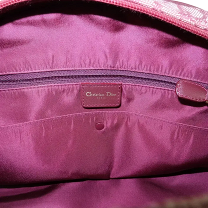 Christian Dior Trotter Canvas Leather Boston Bag