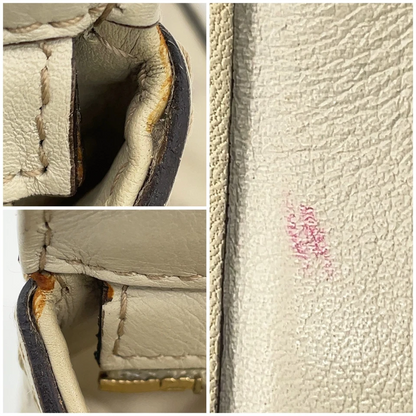 Gucci Guccissima Mayfair Tote Bag in Ivory Leather