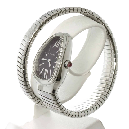BVLGARI Serpenti SP35S Quartz Purple Dial Ladies Watch