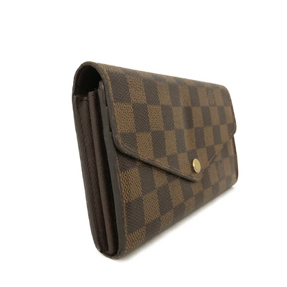 Louis Vuitton Damier Portefeuille Sarah Long Bifold Wallet in Brown
