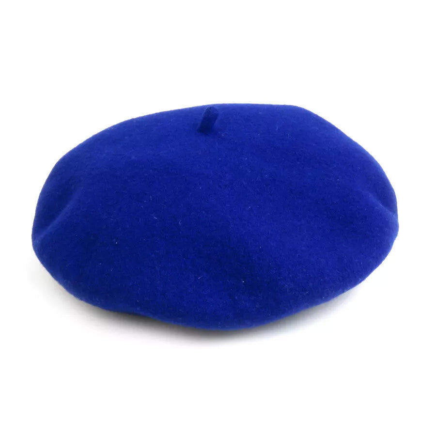 Auth GUCCI Beret Hat Blue Wool