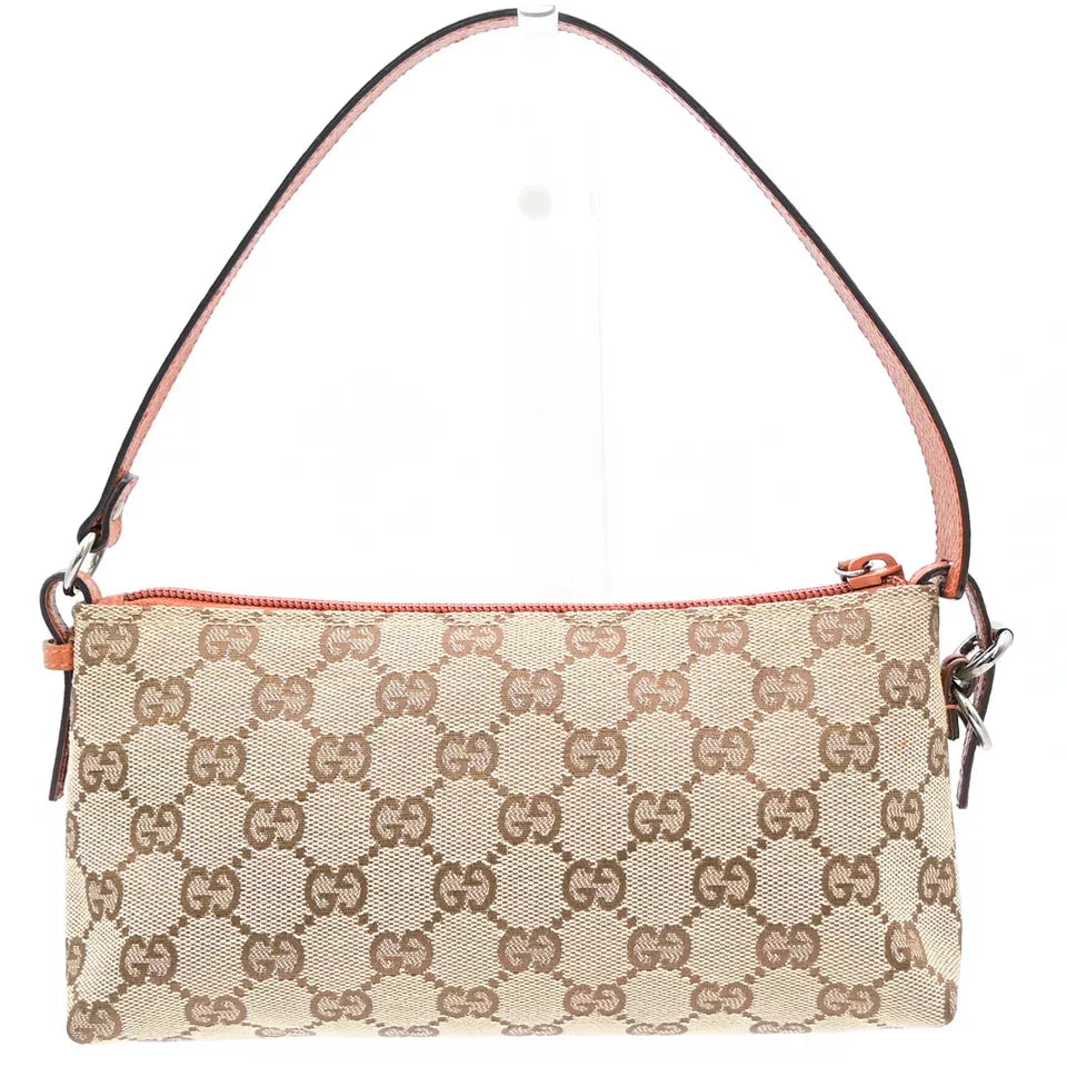 Authentic GUCCI GG Pattern Canvas Leather Mini Shoulder Bag