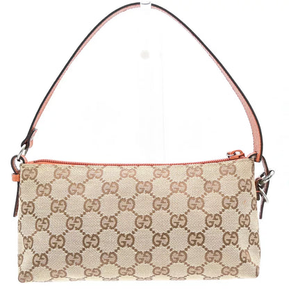 Authentic GUCCI GG Pattern Canvas Leather Mini Shoulder Bag