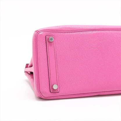 Hermès Haut à Courroies 28 Coromandel Pink Silver Metal Fittings J Stamp 2006