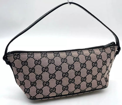 GUCCI Cosmetics Accessory Pouch In Navy GG Canvas