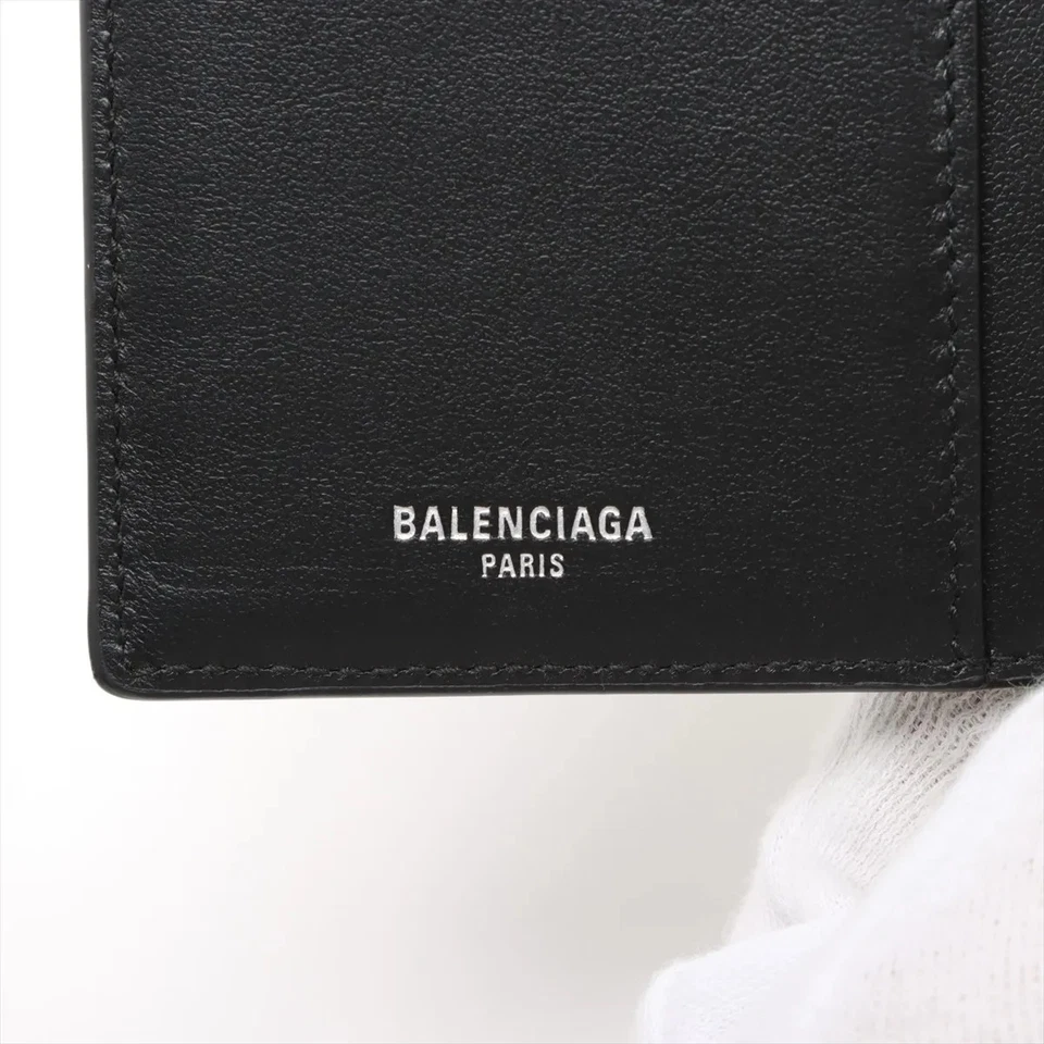 Balenciaga Leather Passport Case Black