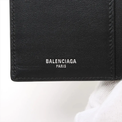 Balenciaga Leather Passport Case Black