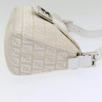 FENDI Zucchino Canvas Mamma Baguette Shoulder Bag