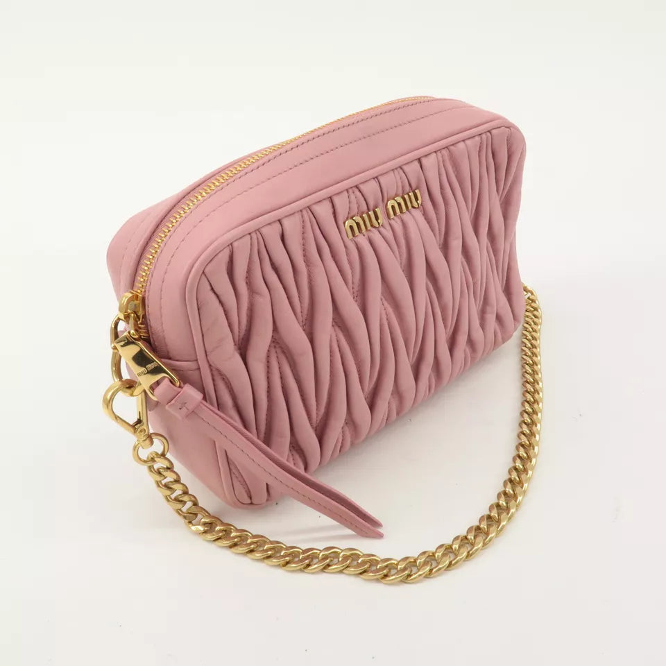 MIU MIU Matelasse Chain Shoulder Bag