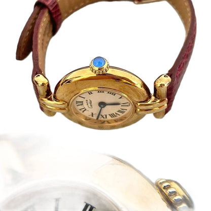 CARTIER Must Vermeil colise Watch White Dial Quartz