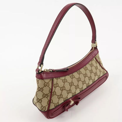 GUCCI Mayfair GG Canvas Leather Shoulder Bag