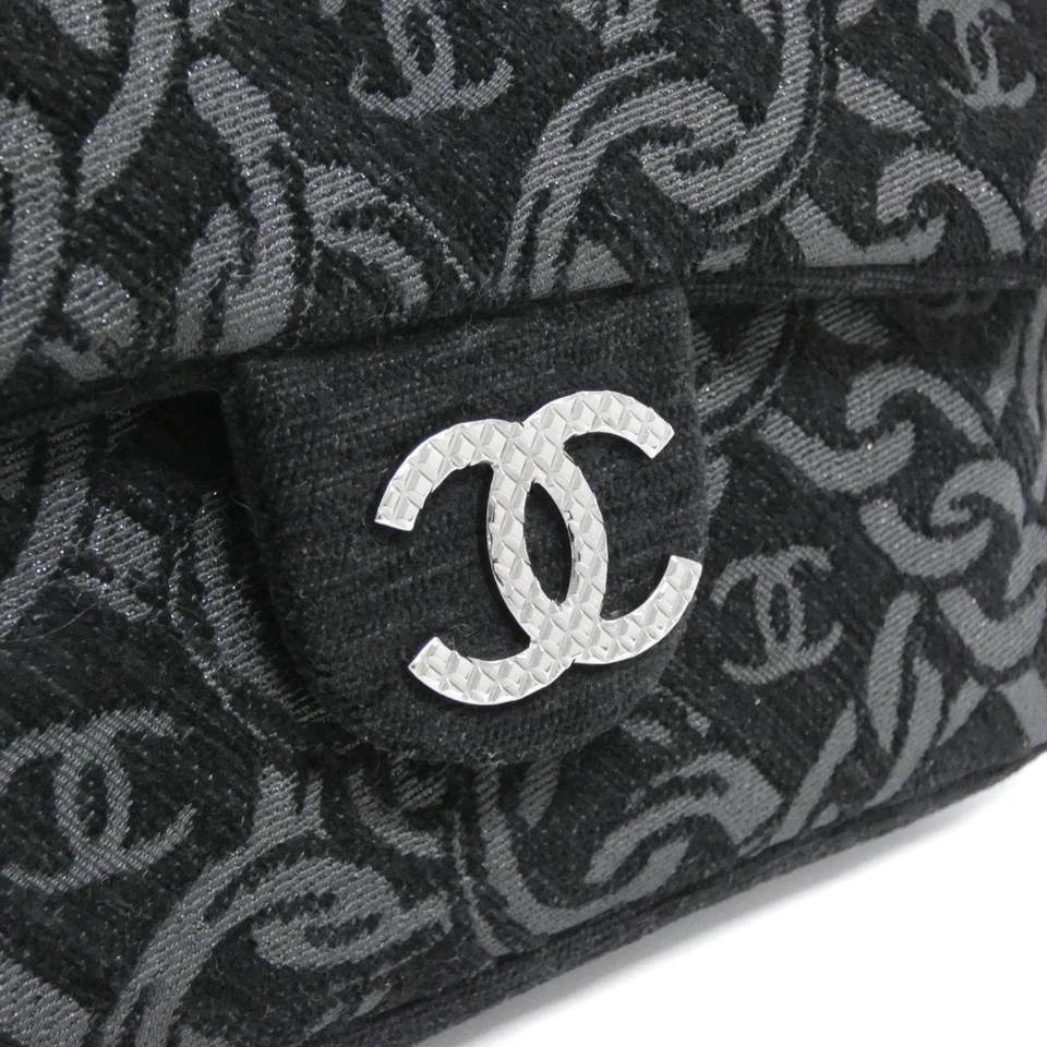 CHANEL CC Patterned Jacquard Flap Handbag