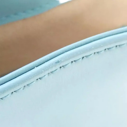 Authentic GUCCI JACKIE 1961 Bag in Light Blue Leather with Gold Hardware