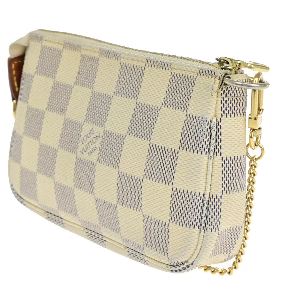 LOUIS VUITTON Mini Pochette Accessories Handbag – Damier Azur