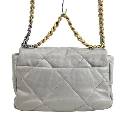 CHANEL CHANEL19 Gray Lambskin Shoulder Bag