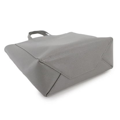 CELINE Small Vertical Cabas 2 way Tote Shoulder Bag Leather Grey