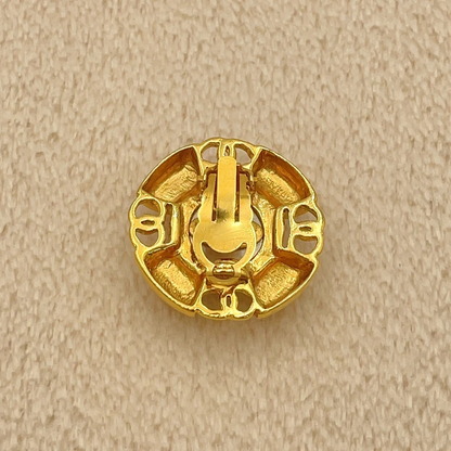 Chanel Coco Faux Pearl Earrings in Gold-Tone Metal (29 Engraved)