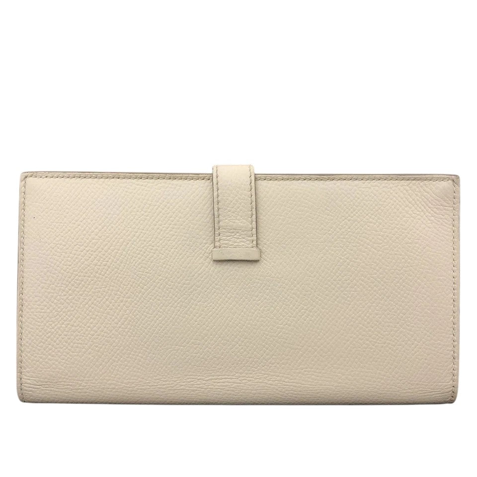 HERMES Bearn Soufflet Epsom Leather Long Bifold Wallet