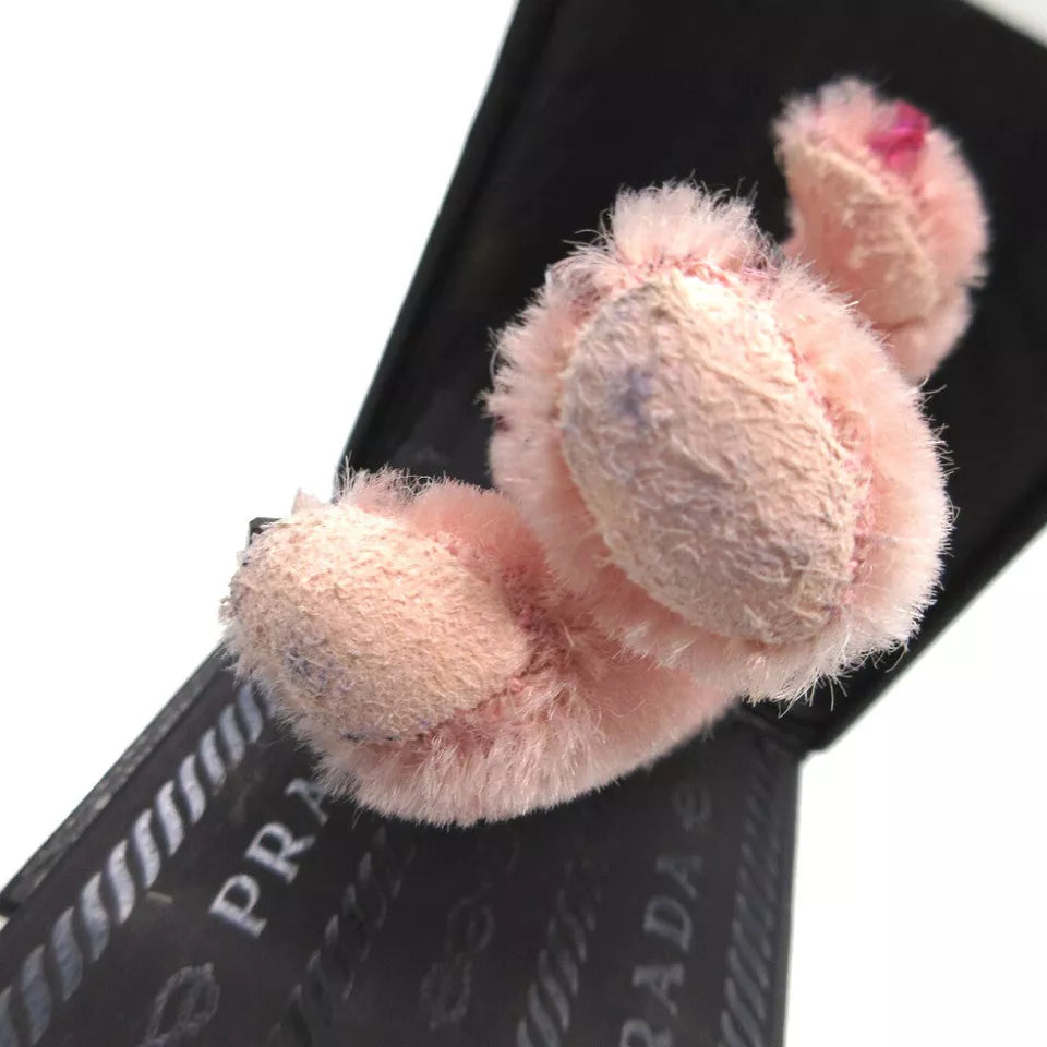 PRADA Bear Rhinestone Charm Key Holder – Pink Acrylic