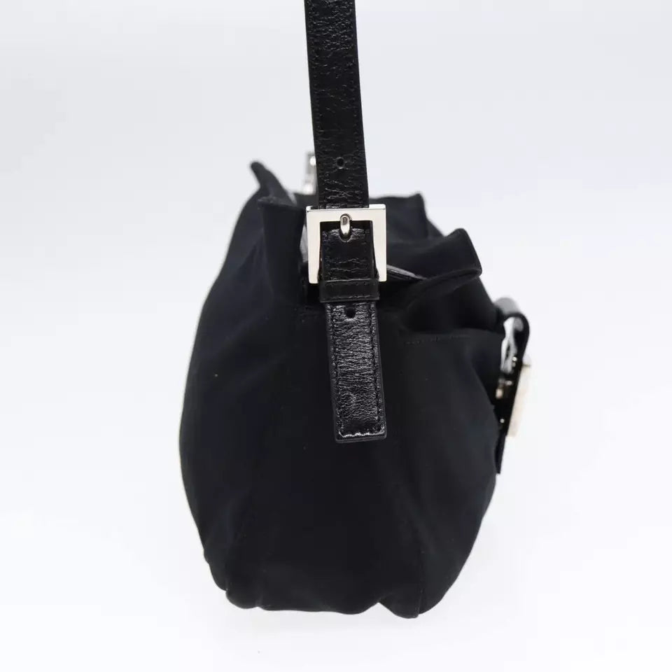 FENDI Mamma Baguette Shoulder Bag – Black Nylon