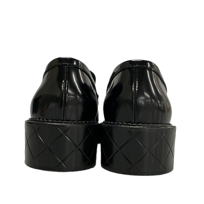 CHANEL Black Shiny Calfskin Women's Shoes