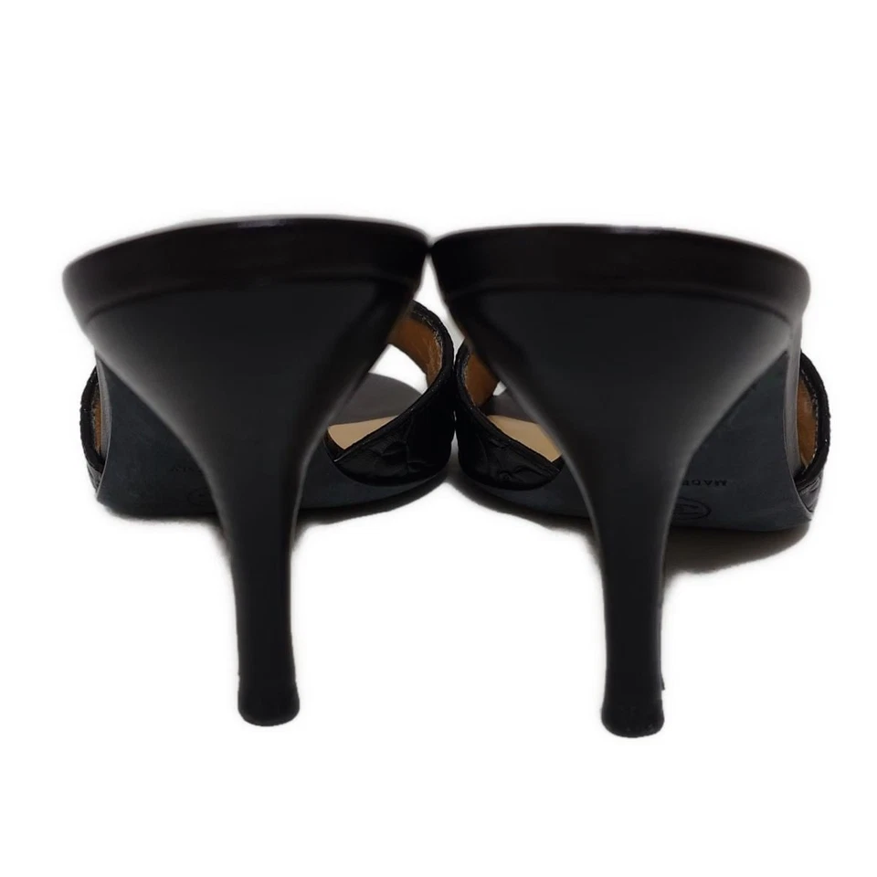 CHANEL Black Leather Women's Sandals