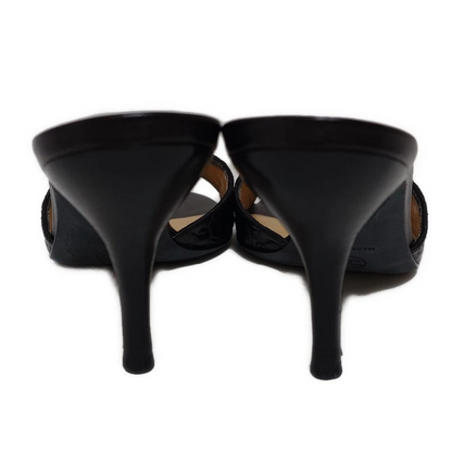 CHANEL Black Leather Women's Sandals