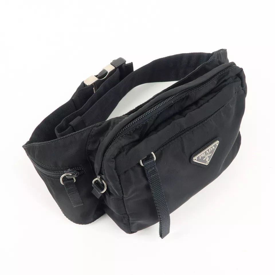 PRADA Nylon Leather Waist Bag