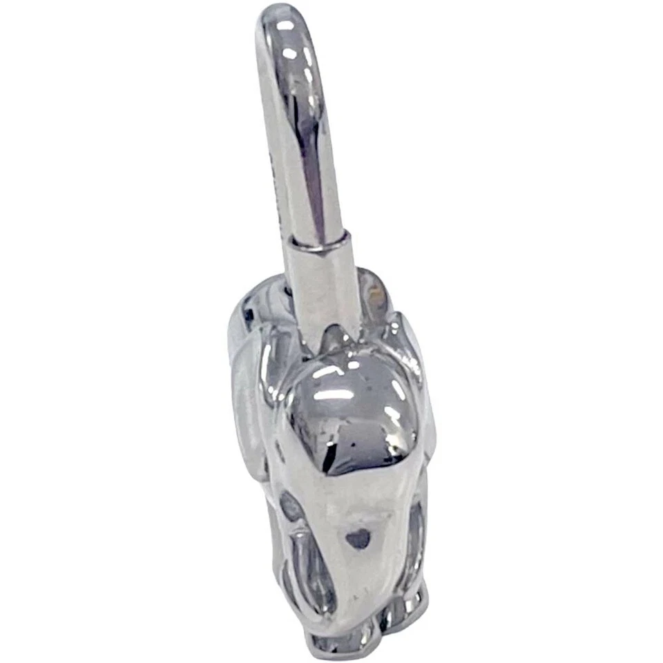 Hermès Elephant Padlock Bag Charm in Silver-Tone Metal