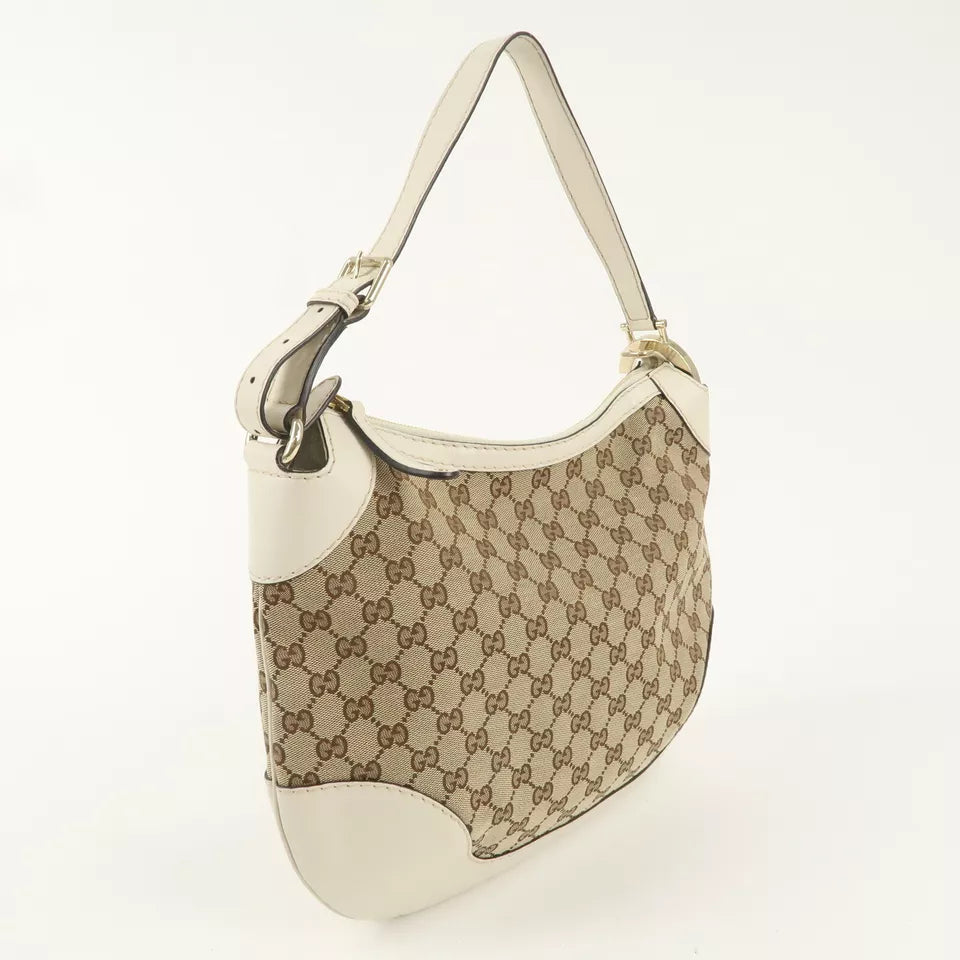 GUCCI GG Canvas Leather One Shoulder Bag