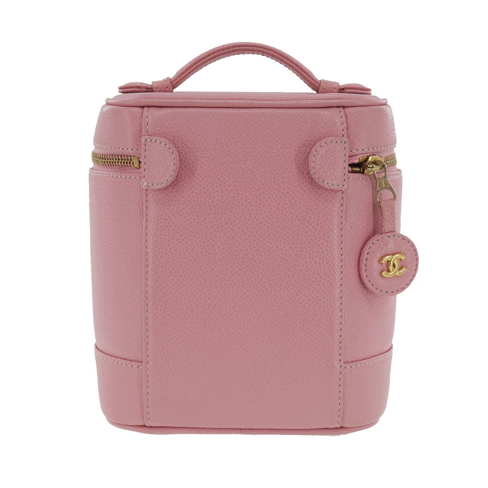 Chanel Vanity Handbag in Pink Caviar Leather (Vintage)