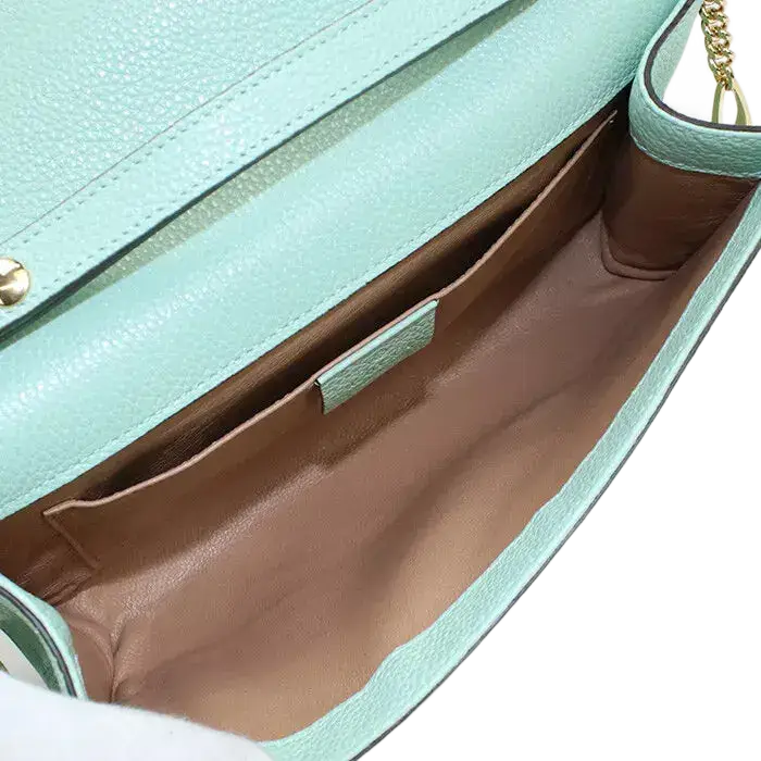 Auth GUCCI Zumi Handbag In Green Leather